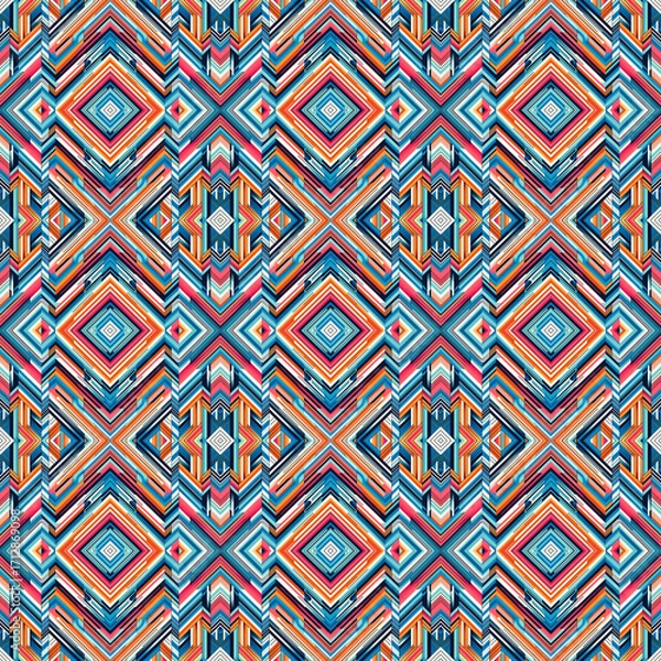 Fototapeta Abstract Seamless Line Pattern Background in Minimal Geometric Style for Textile, Wallpaper, Packaging, and Modern Graphic Design