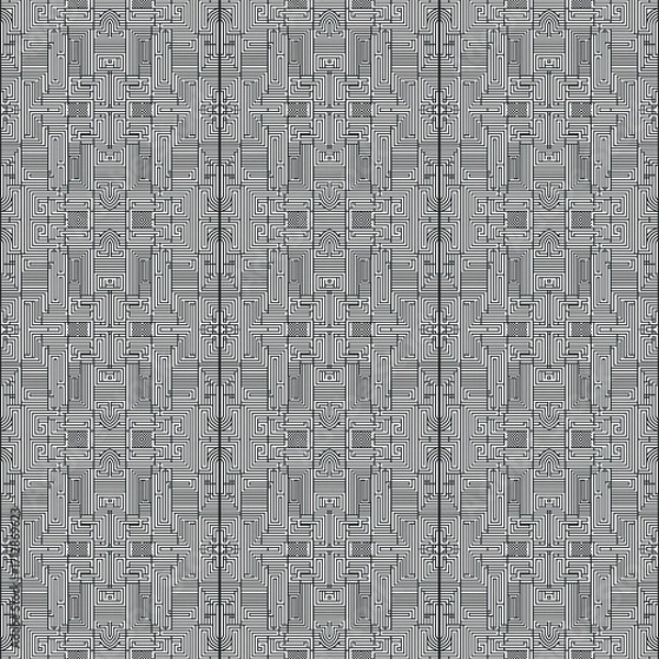 Fototapeta Abstract Seamless Line Pattern Background in Minimal Geometric Style for Textile, Wallpaper, Packaging, and Modern Graphic Design