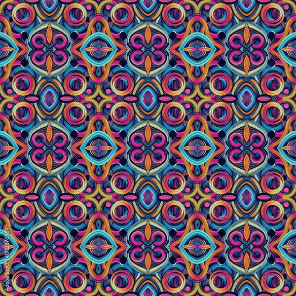 Fototapeta Abstract Seamless Line Pattern Background in Minimal Geometric Style for Textile, Wallpaper, Packaging, and Modern Graphic Design