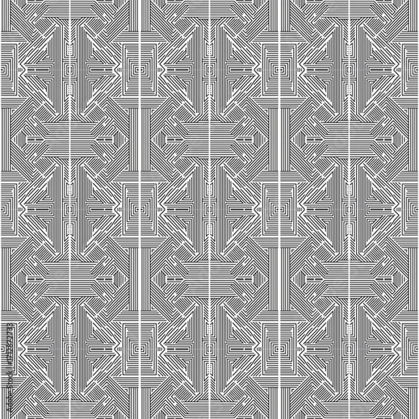 Fototapeta Abstract Seamless Line Pattern Background in Minimal Geometric Style for Textile, Wallpaper, Packaging, and Modern Graphic Design