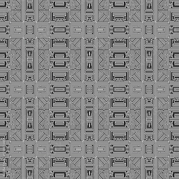 Fototapeta Abstract Seamless Line Pattern Background in Minimal Geometric Style for Textile, Wallpaper, Packaging, and Modern Graphic Design