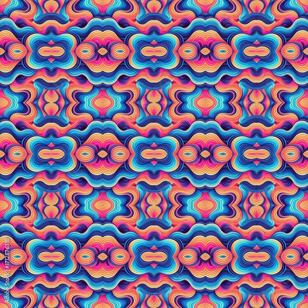 Fototapeta Abstract Seamless Line Pattern Background in Minimal Geometric Style for Textile, Wallpaper, Packaging, and Modern Graphic Design