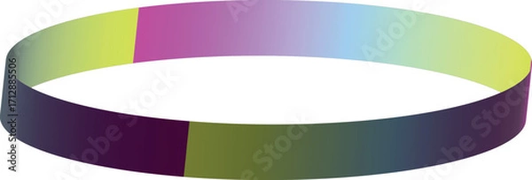 Obraz vector illustration of colorful cd. Abstract Circular Band with Gradient Colors