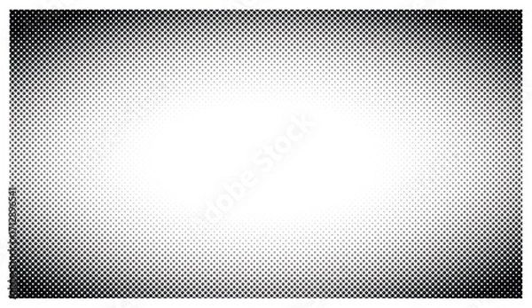 Obraz Halftone Vignette Gradient Background – Retro Dots Spotlight Texture