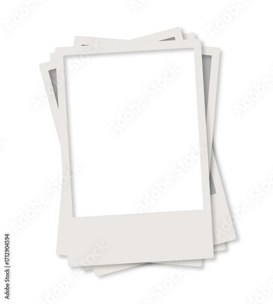Fototapeta a stack of vertical instant type photo vector realistic