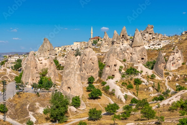 Fototapeta Volcanic rock formations landscape in Cappadocia, place of residence of ancient Christians