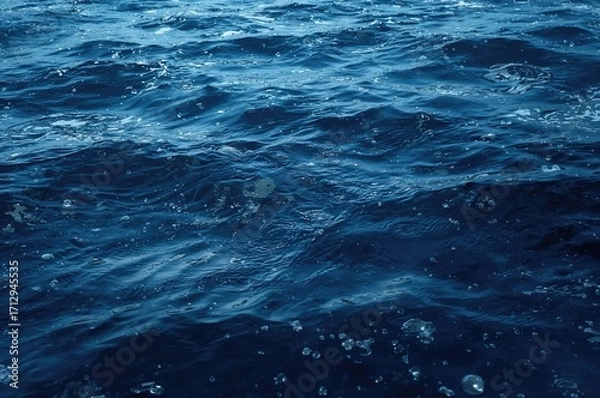 Fototapeta Bubbles and Waves on a Vast Sapphire Ocean