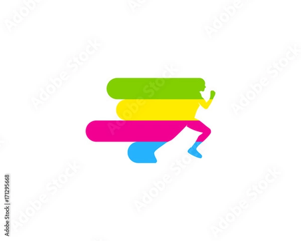 Obraz Paint Run Icon Logo Design Element