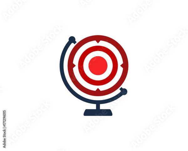 Fototapeta Globe Target Icon Logo Design Element