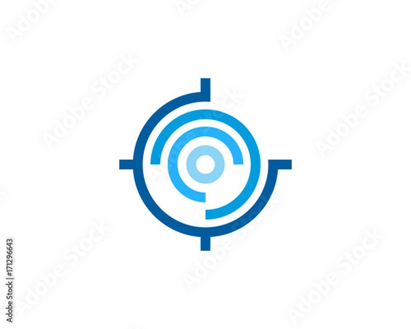 Obraz Digital Target Icon Logo Design Element