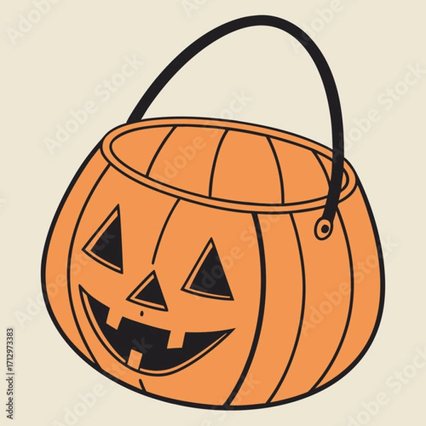 Obraz Simple flat illustration of an orange fruit