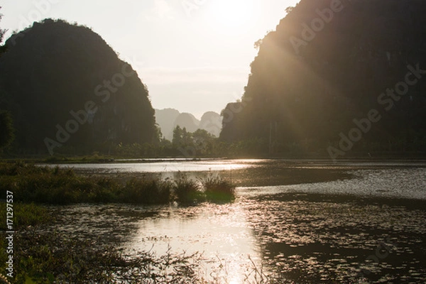 Obraz Karst formation in Ninh Bhin in Vietnam