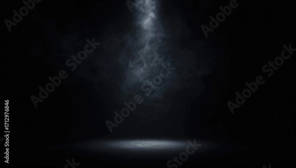 Fototapeta Dark textured backdrop with swirling smoke