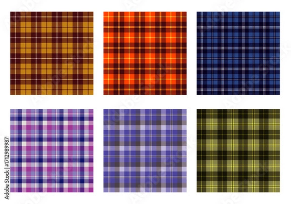 Fototapeta plaid flannel checkered seamless pattern background
