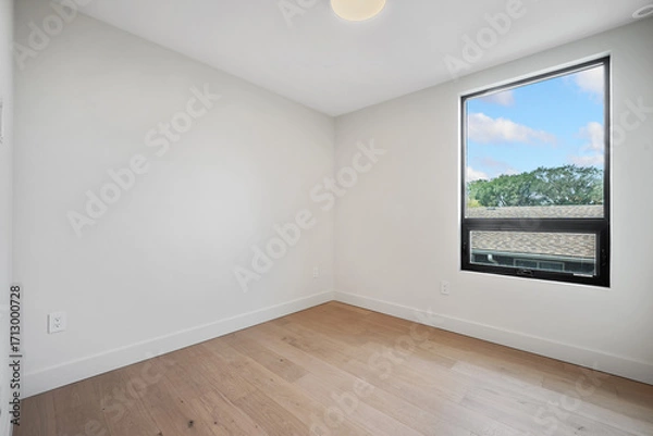 Fototapeta Very empty room with a large window