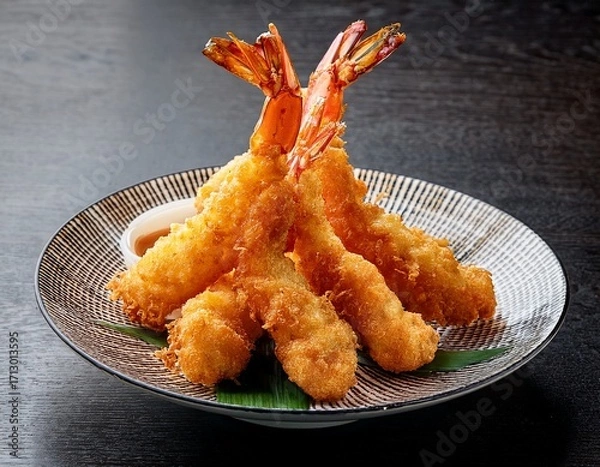 Obraz japanese deep fried shrimp dish