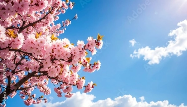 Obraz Spring blossoms against a vibrant sky