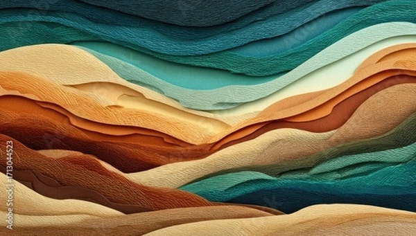 Fototapeta Abstract layered landscape