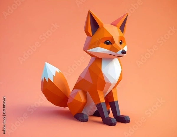 Obraz red fox cartoon