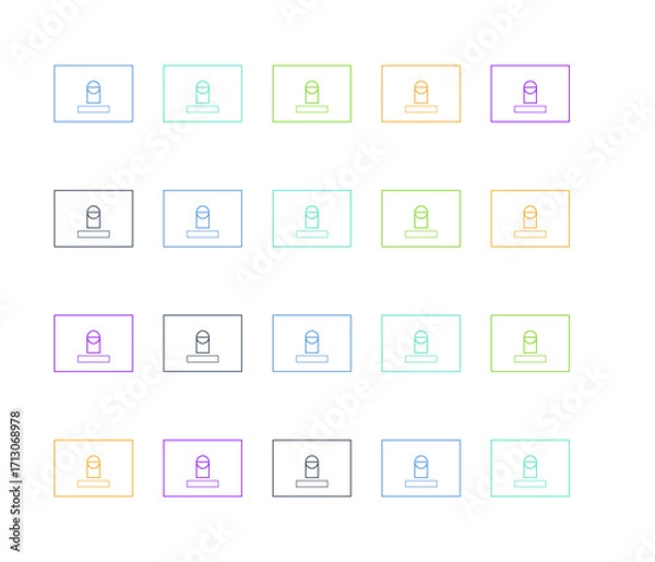 Fototapeta Remote work and hybrid office illustration set with 20 flat vector scenes including video calls, coworking, home offices, and digital collaboration