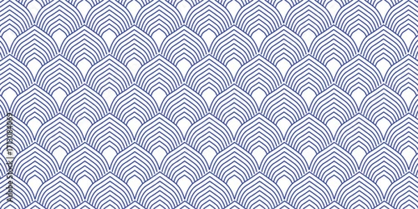 Fototapeta Blue abstract feather pattern background. Vector abstract backgrounds for posters, flyers, digital boards, fabric, and concept design.