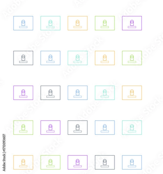 Fototapeta Travel and remote lifestyle illustration set with 25 modern flat vector scenes including digital nomads, laptops on the beach, air travel, coworking abroad, world maps, mobile bookings, and online tou