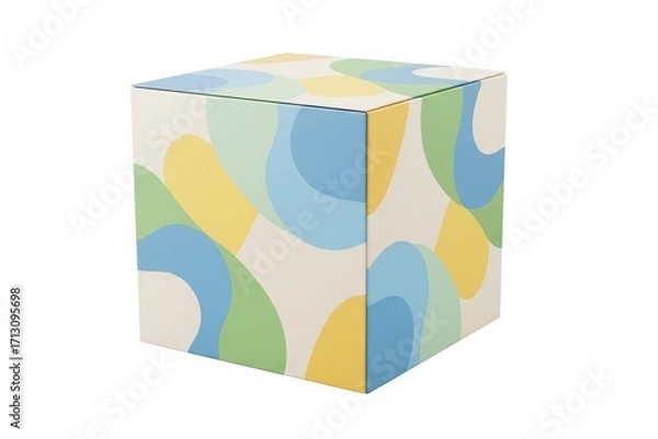 Obraz Modern Art Inspired Cube Packaging Mockup