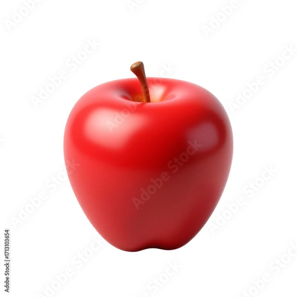 Fototapeta Red Apple, isolated on transparent background