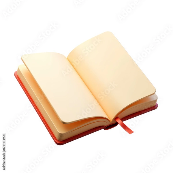 Fototapeta Red Book, isolated on transparent background