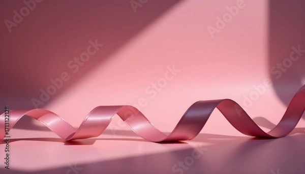Fototapeta abstract background with red ribbon