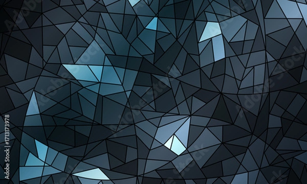 Fototapeta Abstract geometric polygon background in grey tones. vintage digital graphic.