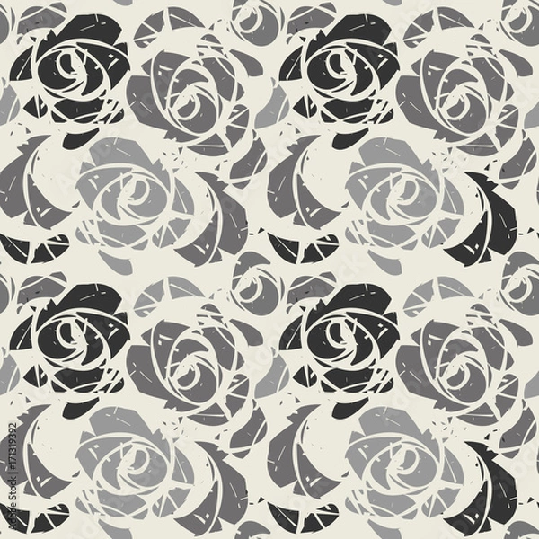 Obraz Stylish seamless pattern with abstract roses