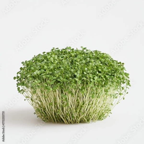 Fototapeta Fresh green microgreens sprouting beautifully, adding a vibrant touch to any culinary display.