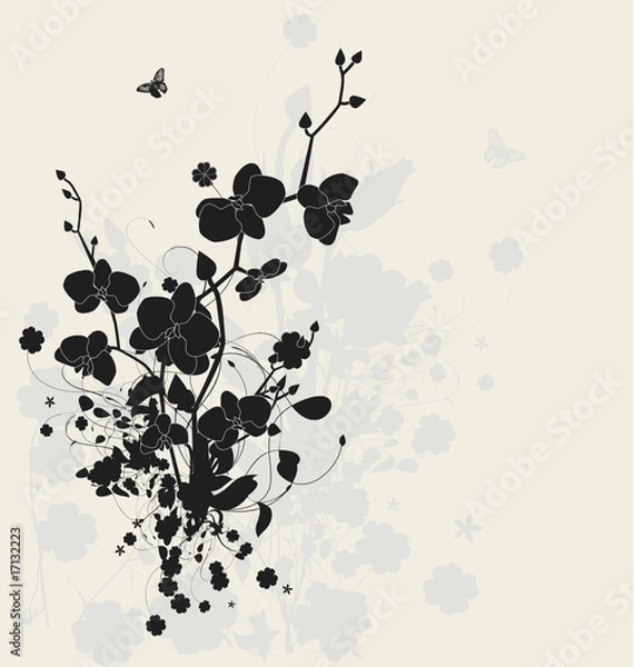 Fototapeta Floral design with orchids