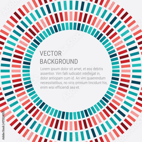 Fototapeta Geometric background with blue and red squares and copy space