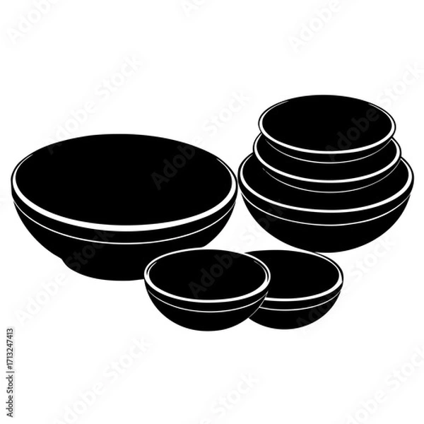 Fototapeta stack of plates