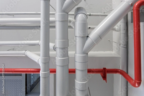 Obraz pipe system in building