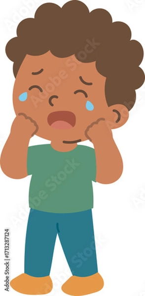 Obraz Kindergarten Boy Crying Sad Child