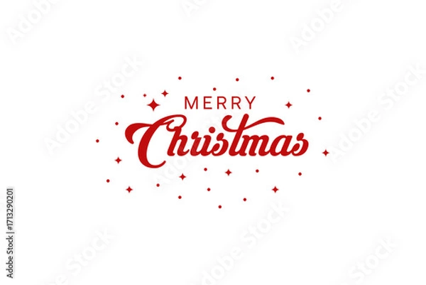 Obraz Merry Christmas and happy new year typography, December, stars, Christmas, Frost, red, snowball Christmas typography in vector EPS, 10.