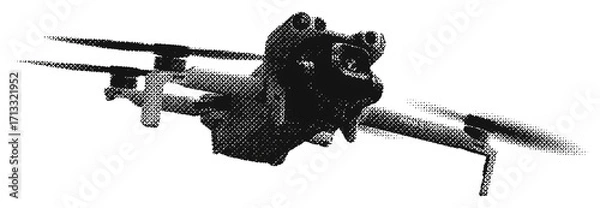 Obraz Drone FPV Line Stroke. Drone Vector Isolated D1001