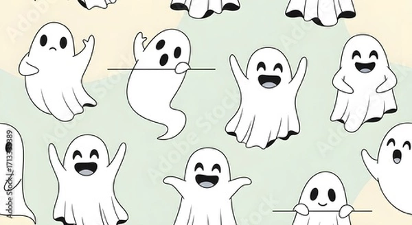 Obraz halloween seamless pattern