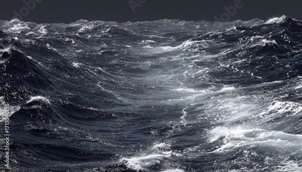 Obraz Dark, choppy ocean waves
