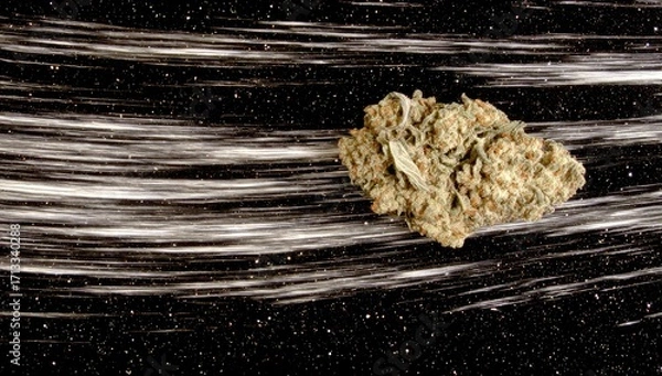 Obraz Marijuana bud against a space-like backdrop