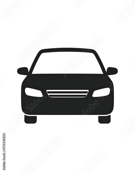 Obraz Simple black car icon