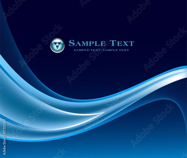 Obraz Abstract blue background vector