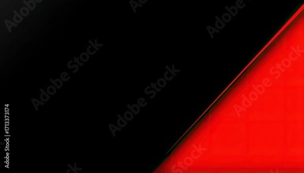 Obraz Bold black and red diagonal split