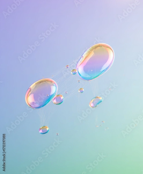 Obraz Colorful soap bubbles