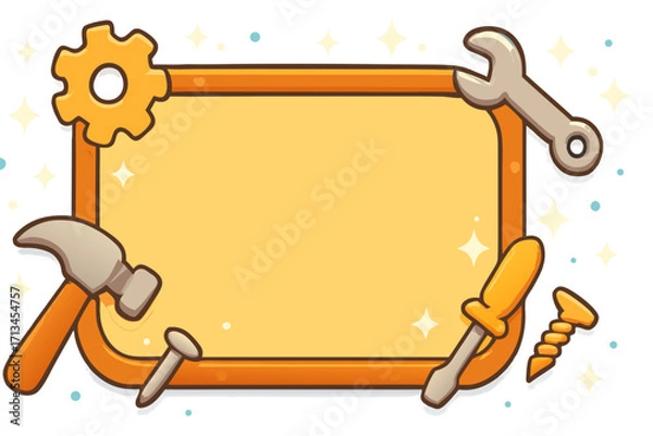 Fototapeta Handyman Tools & Workshop Frame for Your DIY Projects