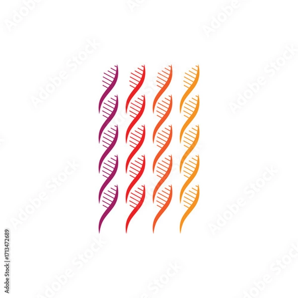 Fototapeta Genetic DNA logo vector and symbol