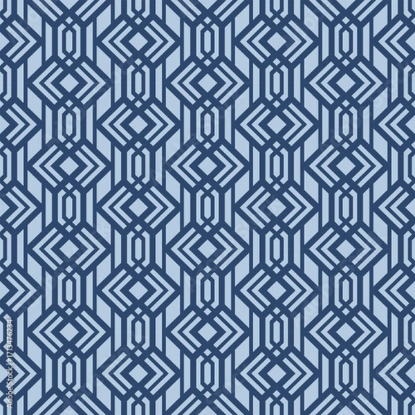 Fototapeta Japanese Geometric Diamond Stripe Vector Seamless Pattern